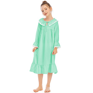 Nuovo arrivo <span class=keywords><strong>cotone</strong></span> belle ragazze morbido pigiama personalizzato Logo vestito <span class=keywords><strong>da</strong></span> <span class=keywords><strong>notte</strong></span> per le bambine <span class=keywords><strong>camicia</strong></span> <span class=keywords><strong>da</strong></span> <span class=keywords><strong>notte</strong></span> autunno - Product Image 4