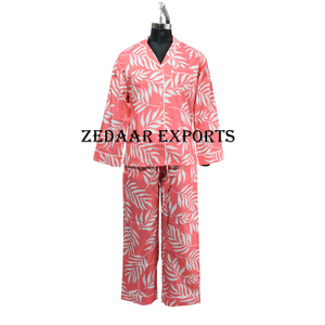 Luxury Elegance Cotton Rayon <b>Pyjama</b> Set <b>for</b> Women Printed Sleepwear <b>for</b> Comfort and Style - Product Image 4