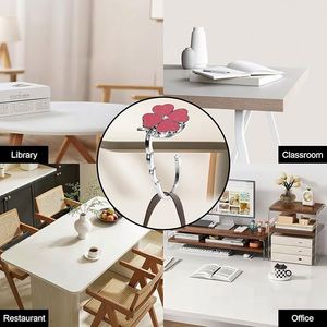 Soporte Plegable de Aluminio para Bolsos, Antideslizante y Resistente a los Arañazos, en Forma de Trébol de Cuatro Hojas, con Capacidad de 3 kg para el Escritorio - Product Image 3