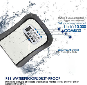 Caja de bloqueo de llave de combinación de <span class=keywords><strong>4</strong></span> dígitos portátil OEM, caja de bloqueo de llave de almacenamiento seguro montada en la pared de material ABS para interiores/exteriores - Product Image 3