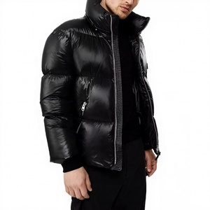 Custom Oversized Duck Down <b>Jacket</b> Winter Clothing Coat <b>Camo</b> Print Ultra Light Weight Feather Casual Black Logo Printed NylonMen - Product Image 5