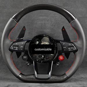 Volante Deportivo Personalizado de Fibra de Carbono para Audi <span class=keywords><strong>A3</strong></span> A4 A5 A6 A7 Q3 Q5 Q7 Q8 TT, Volante Deportivo de Fondo Plano para Reemplazo - Product Image 4