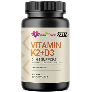 Tablet <span class=keywords><strong>Vitamin</strong></span> <span class=keywords><strong>D3</strong></span> K2 MK7 Lanjutan Mendukung Kesehatan Tulang dan Jantung, Meningkatkan Penyerapan Kalsium, Formula yang Ditingkatkan - Product Image 1