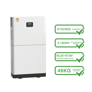 Système de stockage d'énergie tout-en-un empilable 51,2 V 5,12 kWh Batterie LFP 10,24-25,6 kWh CE UN38.3 Haute capacité sur pied - Product Image 2