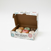 Boîtes à donuts personnalisées en gros, emballage alimentaire pour donuts