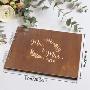 Livre d'or de mariage en bois <span class=keywords><strong>Mr</strong></span> & Mrs, livre de mariage, souvenirs, album de scrapbooking - Product Image 3