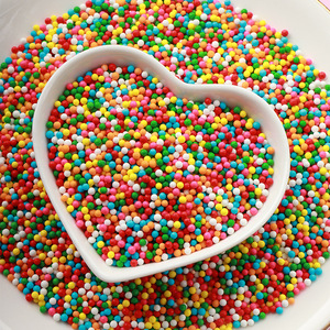 Perlas de Azúcar Comestibles, Redondas, de Colores, Pulimentadas, de 2 mm, para Decoración de Pasteles, <span class=keywords><strong>Donas</strong></span>, Helados y Repostería, Uso Comercial - Product Image 1