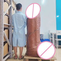 Juguete Sexual Realista de 1.55 Metros, Dildo Súper Grande y Grueso, Dildo Enorme con Textura de Piel Real para Placer Vaginal y Anal, Juguete Sexual Realista para Mujeres