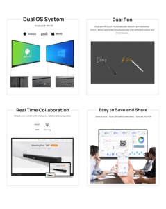 Bảng thông minh tương tác Riotouch 65/75/86 inch, sản phẩm mới, màn hình phẳng, dành cho trường học, bảng viết thông minh tương tác - Product Image 4