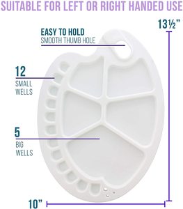 Hot Bán 17-Cũng Sơn Nghệ Sĩ <span class=keywords><strong>Palette</strong></span> Khay Nhựa Sơn Pallet Màu Sắc Trộn <span class=keywords><strong>Palette</strong></span> Cho Màu Nước Acrylic Dầu - Product Image 2