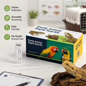 Kit <span class=keywords><strong>de</strong></span> Prueba Rápida Veterinaria para Detección <span class=keywords><strong>de</strong></span> Enfermedades en Aves y Reptiles, Sin Pedido Mínimo, Muestra Gratuita, Prueba para CPS, PBFDV, NDV, Tricho y Crypto en <span class=keywords><strong>Animales</strong></span> Exóticos - Product Image 3