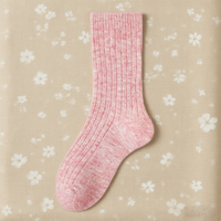 Chaussettes en laine mérinos pour femmes Double aiguille Confort doux pour la peau Automne et hiver Chaussettes épaisses et chaudes Logo personnalisé