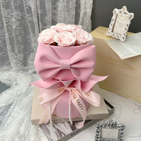 Neues Design Wunderschöne künstliche Blume Rose Seife Bouquet Seife Rosen Bouquet Gradient Blume Valentinstag Geschenk Bowknot Verpackung