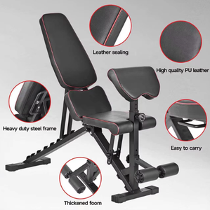 PINJIAN-<span class=keywords><strong>Banc</strong></span> d'exercice pliable multifonctionnel réglable, équipement <span class=keywords><strong>de</strong></span> fitness à domicile, <span class=keywords><strong>musculation</strong></span> - Product Image 3