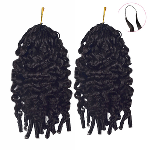 Capelli Umani Ricci Birmani Naturali 1B #   Extension per capelli umani morbidi con micro-anelli invisibili, stile riccio birmano, per unghie a crochet - Product Image 3