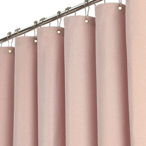 Haute qualité 235gsm imperméable à la lumière <span class=keywords><strong>lin</strong></span> polyester tissu couleur pure rideaux logo personnalisé rideau de bain tissu <span class=keywords><strong>lin</strong></span> - Product Image 5