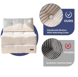 4 in 1 Folding Sofa Bed Convertible Sleeper <strong>Chair</strong> <strong>with</strong> Pillow <strong>with</strong> <strong>Back</strong> <strong>Support</strong> Couches Foam <strong>Floor</strong> Mattress <strong>with</strong> Cushion - Product Image 3