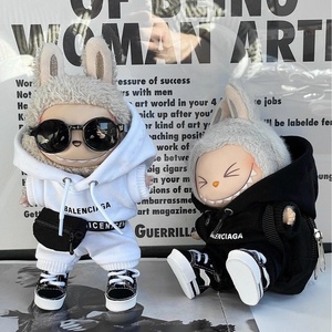 팝마트 라부부 옷 17cm 인형 미포함 봉제 인형 옷 애니메이션 귀여운 피규어 인형 오버롤 라부부 인형 의상 - Product Image 1