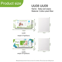 UUKKG Lingettes humides pour bébé, 60/80 pièces, emballage à ouverture facile, non irritantes, douces au toucher, ne perdent pas de fibres, lingettes nettoyantes jetables pour usage quotidien