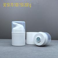 Flacon d'émulsion sans air en forme de cylindre de 30 ml/50 ml/70 ml/100 ml/150 ml avec pompe à lotion, nettoyant pour le visage, plastique PP imprimé à l'écran