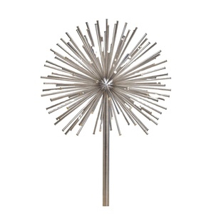 Fontana Moderna da Esterno a Corona con Ugello a Sfera di Cristallo a Forma di Soffione, in Acciaio Inossidabile e Pietra per Prodotti da Giardino - Product Image 1