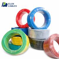 Fil électrique recouvert de PVC, câble multicolore en rouleau pour le câblage domestique, applications d'installation résidentielle