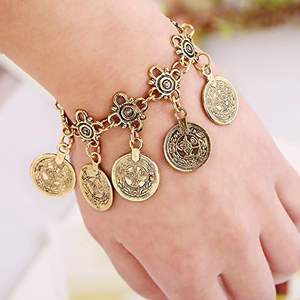 1 पीसी विंटेज राउंड आकर्षण, समुद्र तट पार्टी की छुट्टी के लिए फैशनेबल गहने, जन्मदिन उपहार के लिए ट्रेंडी गहने - Product Image 5