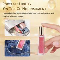 Huile à cuticules scintillante mini 5ml à marque privée, revitalisant roll-on nourrissant rapide, soin des cuticules végétalien, réparation des ongles, produits parfumés