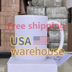 Mug à café en céramique vierge de 15 oz avec boîte, vente en gros depuis notre entrepôt aux États-Unis, mugs de sublimation de 15 oz - Product Image 2