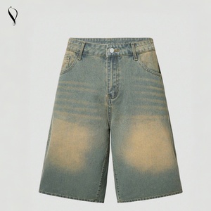 กางเกงยีนส์ขาสั้นผู้ชายทรงตรงเอวกลางผ้าเดนิมฟอกซิปหน้าปักลาย 3 มิติ ระบายอากาศได้ดี เป็นมิตรกับสิ่งแวดล้อม เหมาะสำหรับฤดูร้อน สวมใส่สบาย - Product Image 1