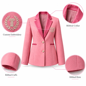 OEM/ODM Personnalisé pour les sororités | ALPHA |   Vêtement unisexe coupe ajustée, simple boutonnage, haute qualité, léger, polyester/spandex, rose, antistatique - Product Image 6