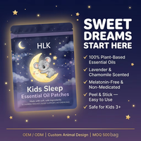 HLK Fabricant OEM professionnel de patchs d'huiles essentielles pour le sommeil, de qualité médicale, 100% naturels, pour enfants, avec logo personnalisé et marque privée