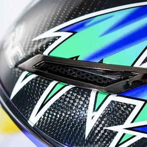 Özel Logo Sec kask motosiklet karbon Fiber çift vizör açık yüz kask kask motosiklet için