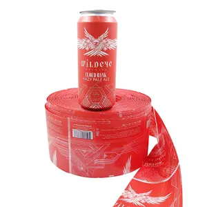 Gedruckte kunden spezifische PVC-Schrumpfbier-Getränke hülsen Etiketten, schrumpfende Kunststoff hülle für PET-Flaschen Schrumpf band