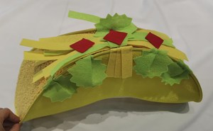 H-6036 PARTYMENT Chapeau de fête amusant en forme de frites géantes jaunes et de tacos mexicains, accessoires de déguisement alimentaire pour le Cinco de Mayo en extérieur - Product Image 6