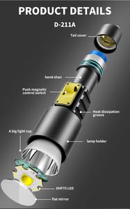 XHP160 XHP70 LED Zoom linterna 4000 lúmenes lámpara de pesca submarina sumergible de alto rendimiento IP68 30m cargador USB buceo - Product Image 4