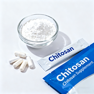 مسحوق الشيتوزان السائب بمادة Deacetylated درجة غذائية درجة CAS-76-4 Deacetylated Chitin للمكملات الغذائية - Product Image 1