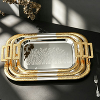 Grensoverschrijdende licht-luxe ijzeren schaal voor snacks, snoep, desserts & fruit voor woonkamer, hotel, restaurant, bruiloftdecoratie