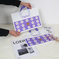 Sac en plastique LDPE recyclable avec poignée en boucle, emballage commercial, sac fourre-tout pour petites entreprises, impression offset personnalisée, sac cadeau personnalisé