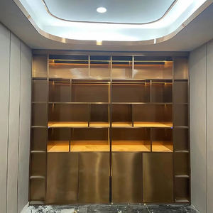 온도 조절식 LED 조명 디스플레이 와인 캐비닛 |   모데르노 디자인 맞춤형 용량 및 온도 범위 내구성 강함 - Product Image 5