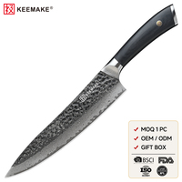 8 inch 67-laags Damascus staal VG10 kern koksmes ultra scherp Japans kookmes zwart titanium plating Pakka houten handvat