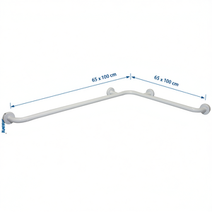 Barandilla de Esquina de 65 x 100 cm para Soporte de Seguridad en Baños y Duchas - Product Image 2