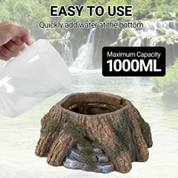 REPTIZOO Humidificateur pour reptiles en résine durable et écologique de 1000 ml avec logo personnalisé, système de brumisation et sortie de brume supérieure
