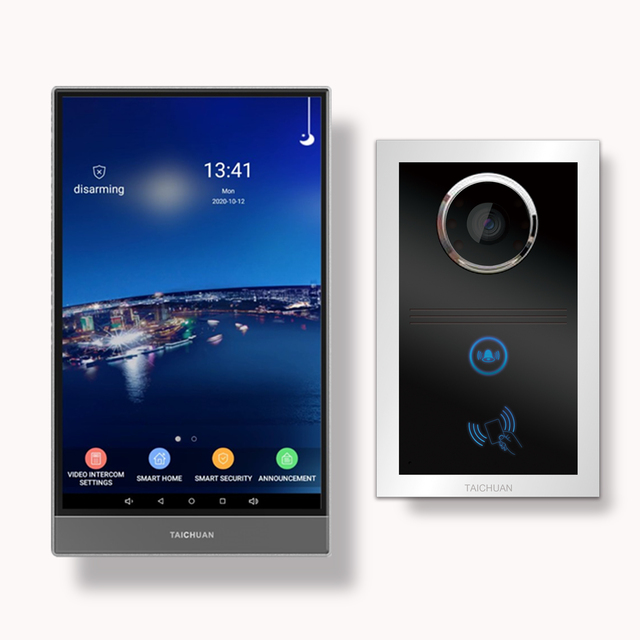 Wireless Smart Intercom POE Type Door Unlock Entrance 1 Unit HD Camera Ring Doorbell for Villas Metal Door Phones