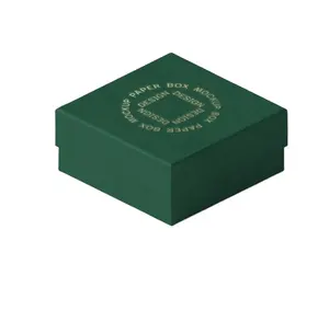 식품 용 금박 엠보싱 매트 라미네이션 광택이있는 재활용 가능한 단단한 상자가 포함 된 녹색 트레이 및 뚜껑 종이 선물 상자