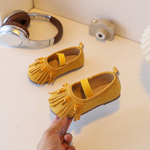 Nouvelle Arrivée 2026 – Mocassins Coréens à Semelle Souple pour Filles, Chaussures Rétro pour Enfants, Chaussures à Pompons pour Bébés - Product Image 4
