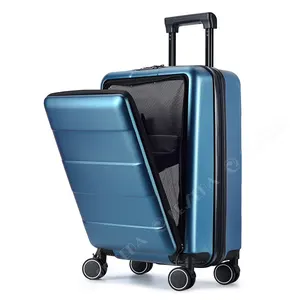 RESENA RA8915 100% पीसी सामग्री लैपटॉप सामने जेब व्यापार शैली यात्रा ट्राली सूटकेस सामान पर ले जाने के लिए