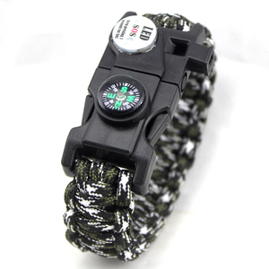 Pulsera de supervivencia para exteriores, linterna LED, Paracord, 20 en 1, EDC - Product Image 5