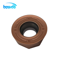 Plaquette de fraisage en carbure RPMT1204MO, revêtement TiAISiN, pour usinage CNC, OEM/ODM, 45° hélice, pour acier inoxydable trempé