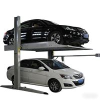 TABITHA Poste de partage Ascenseur de stationnement automatique hydraulique vertical à 2 couches en acier avec capacité de 2300kg pour parking automobile
